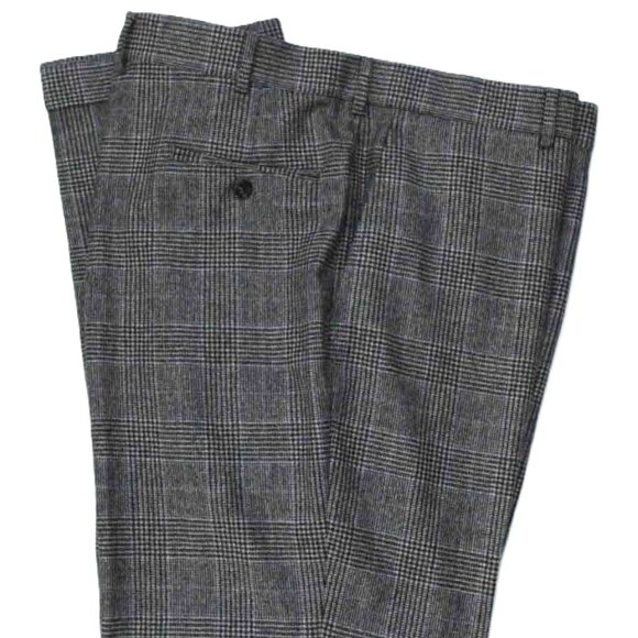 Brooks Brothers Own Make Gray Thick Wool Flannel Winter Suit Plaid Size 50R - Picture 2 of 8